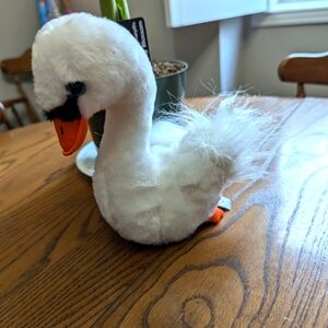 TY Beanie Baby 9" GRACIE the White Swan Plush Stuffed Animal Toy Excellent Con…